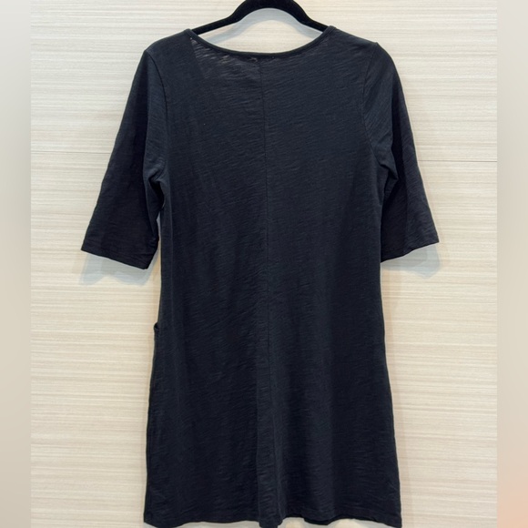Escape by habitat clothes Black Cotton 3/4 Sleeve Mini Dress Size Small - Picture 2 of 4